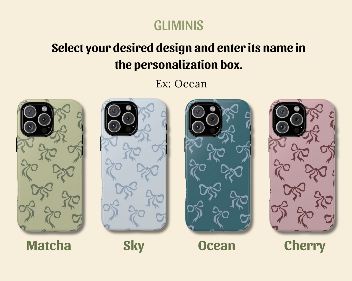 Feminine Phone Case Decorative Phone Case Bow Phone Case Pastel Phone Case Drop-Proof Phone Case Scratch-Resistant Phone Case Personalized Gift Gifts for Her Birthday Gift Christmas Gift Mothers Day Gift