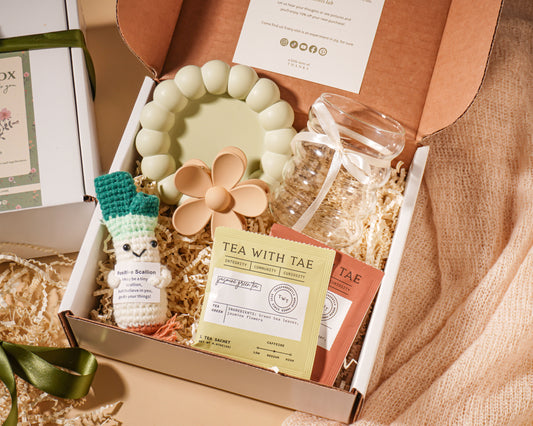 Joy on a Budget Gift Set-Personalized Self Care Gift Box Handmade Wellness Package Eco Friendly Gift Set Affordable Luxury Gift Birthday Present New Mom Gift Employee Appreciation Corporate Wellness Housewarming Relaxation Kit Tea Lover