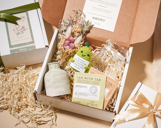 Bloom on a Budget Gift Set-Personalized Self Care Gift Box Handmade Wellness Package Eco Friendly Gift Set Affordable Luxury Gift Birthday Present New Mom Gift Employee Appreciation Corporate Wellness Housewarming Relaxation Kit Tea Lover