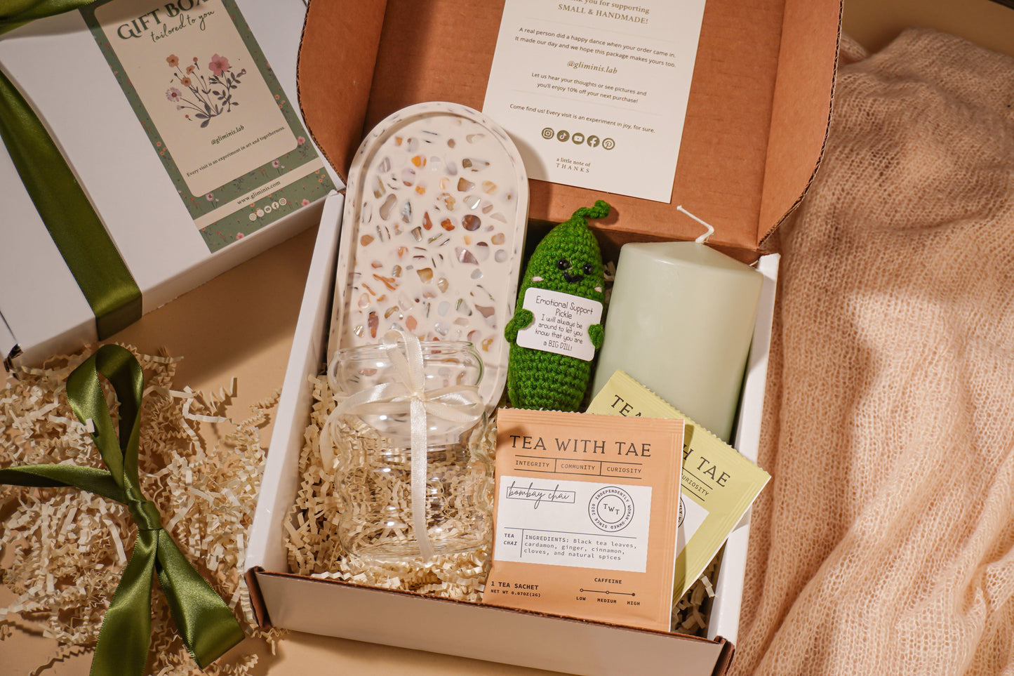 Personalized Self Care Gift Box Handmade Wellness Package Eco Friendly Gift Set Affordable Luxury Gift Birthday Present New Mom Gift Employee Appreciation Corporate Wellness Housewarming Relaxation Kit Tea Lover