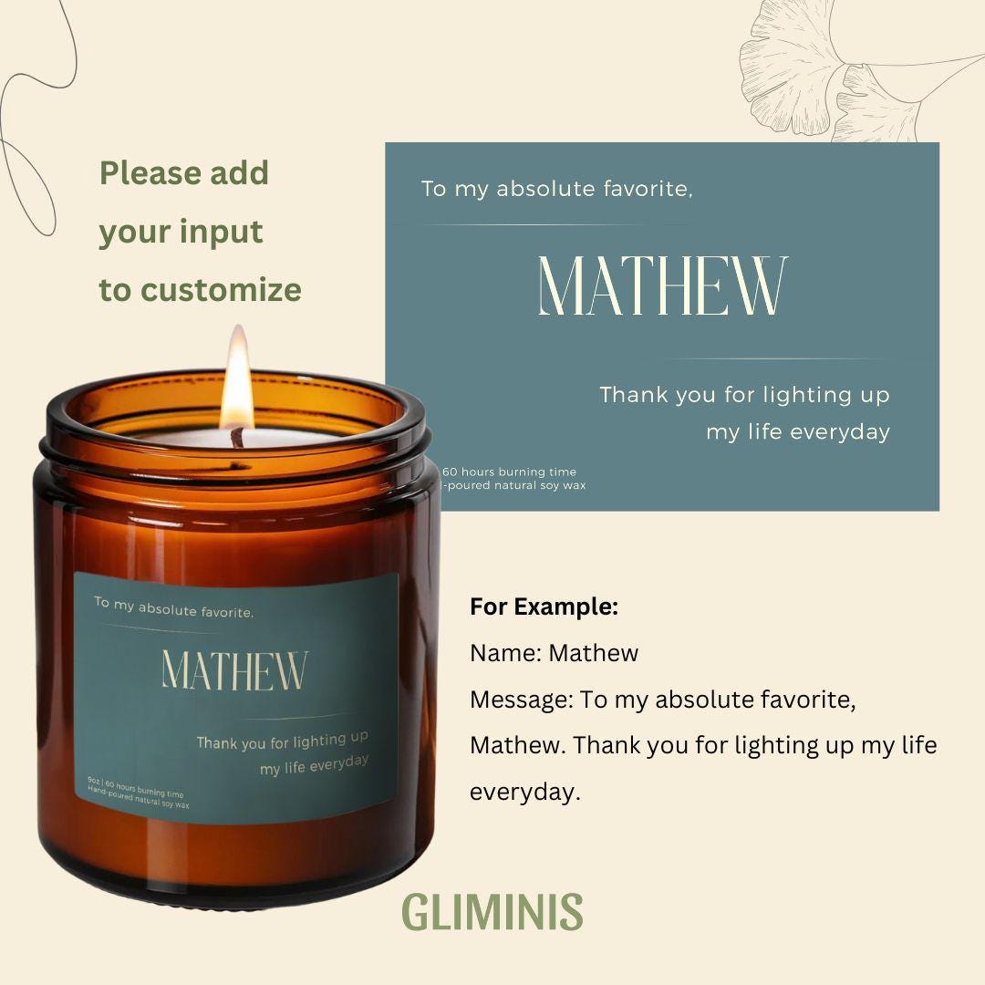 Mallard Custom Name & Message Candle