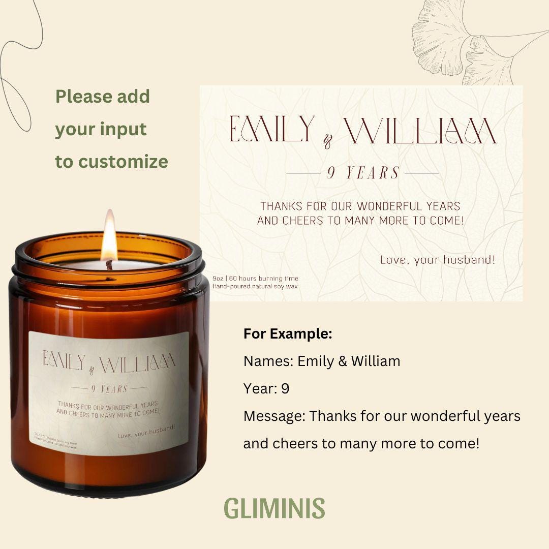 Custom Message Anniversary Candle